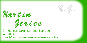 martin gerics business card